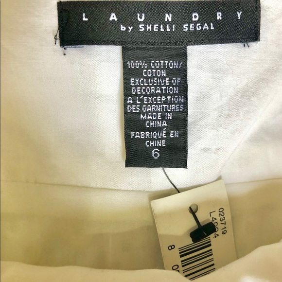 NWT LAUNDRY by Shelli Segal White Eyelet Dress - Picture 4 of 4